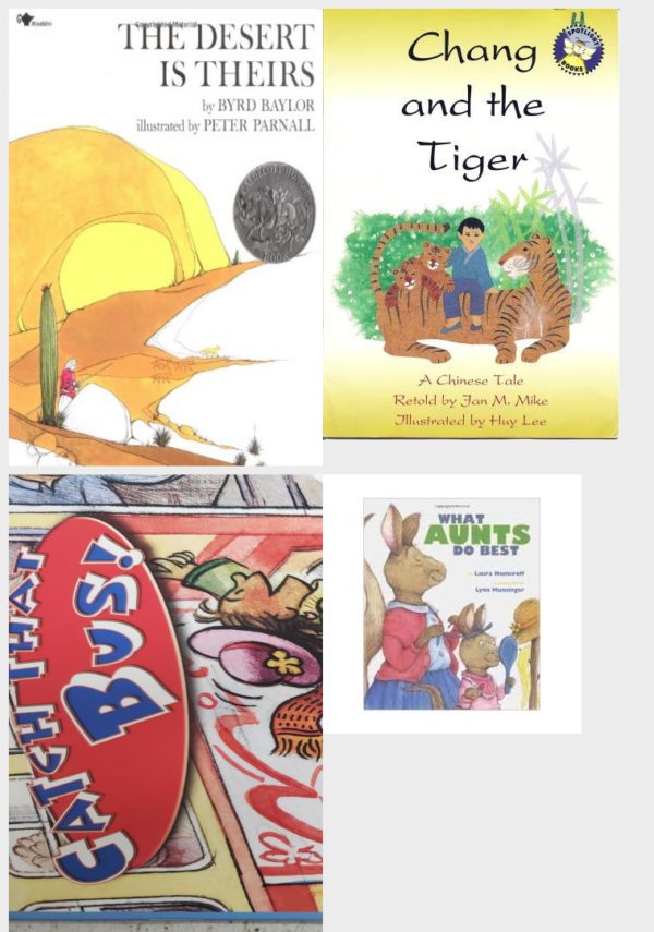 Children's Fun & Educational 4 Pack Paperback Book Bundle (Ages 3-5): The Desert Is Theirs, Chang and the Tiger: A Chinese Tale Spotlight Books Vocabulary/Comprehension Book, Grade 2, READING 2007 INDEPENDENT LEVELED READER GRADE K UNIT 5 LESSON 5 ADVANCED, What Aunts Do Best/What Uncles Do Best