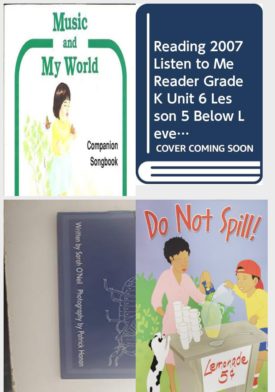 Children's Fun & Educational 4 Pack Paperback Book Bundle (Ages 3-5): Music and My World: Companion Songbook, Reading 2007 Listen to Me Reader, Grade K, Unit 6, Lesson 5, Below Level: The Big Bug, Insects Alphakids, Reading 2007 Listen to Me Reader, Grade K, Unit 6, Lesson 1, Below Level: Do Not Spill!