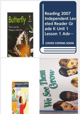 Children's Fun & Educational 4 Pack Paperback Book Bundle (Ages 3-5): Butterfly Alphakids, Reading 2007 Independent Leveled Reader Grade K Unit 1 Lesson 1 Look at the Clock, Max!, Emergency Call 911 Smart About Safety, READING 2007 INDEPENDENT LEVELED READER GRADE K UNIT 3 LESSON 4 ADVANCED Scott Foresman Reading Street