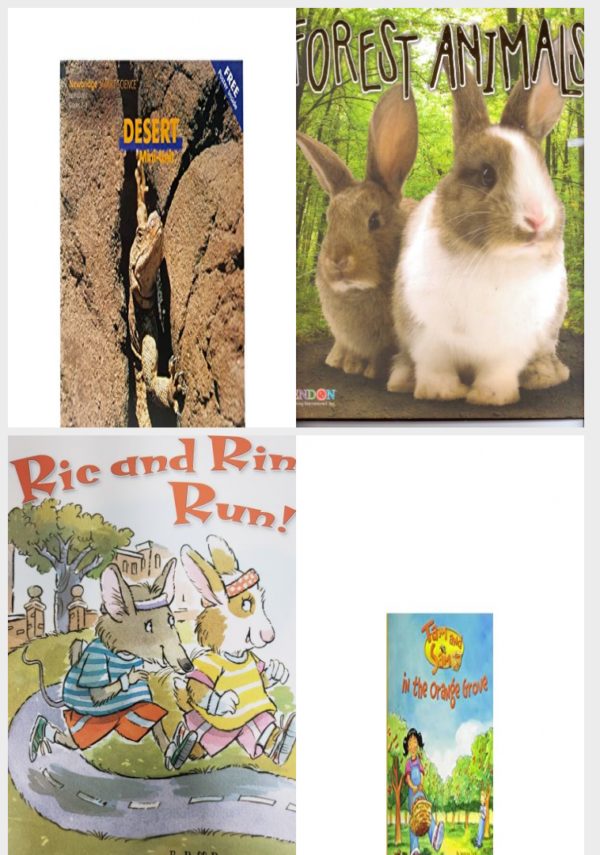 Children's Fun & Educational 4 Pack Paperback Book Bundle (Ages 3-5): Newbridge Smart Science Desert Mini-Unit Grades 2-5 NEP-07707 FREE Poster Inside, Forest Animals, READING 2007 LISTEN TO ME READER GRADE K UNIT 3 LESSON 2 BELOW LEVEL: RIC and RIN RUN!, READING 2007 KINDERGARTEN STUDENT READER GRADE K UNIT 2 LESSON 2 ON LEVEL TAM AND SAM IN THE ORANGE GROVE
