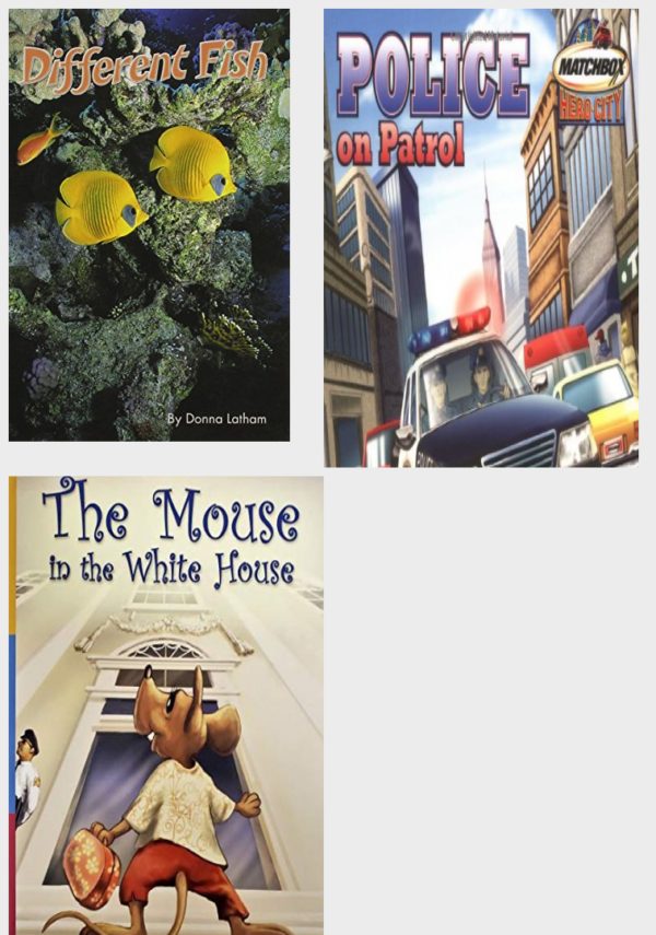 Children's Fun & Educational 4 Pack Paperback Book Bundle (Ages 3-5): Reading 2007 Independent Leveled Reader Grade K Unit 2 Lesson 1 Advanced, Police on Patrol, The Mouse in the White House Reading Power Works, Reading 2007 Kindergarten Student Reader Grade K Unit 2 Lesson 4 on Level Winter