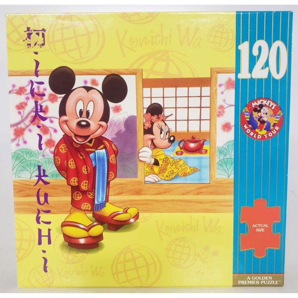 Golden Premier Disney Mickey's World Tour 1992 Japan 120 Piece Puzzle