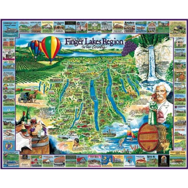 White Mountain  New York's Finger Lakes Region Wine Country Jigsaw Puzzle 1000 Pieces
