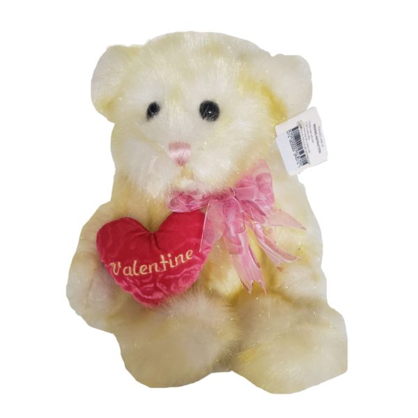 Walmart TEDDY BEAR 10" Yellow Glitter Tipped Plush Valentines Heart Stuffed Soft Toy