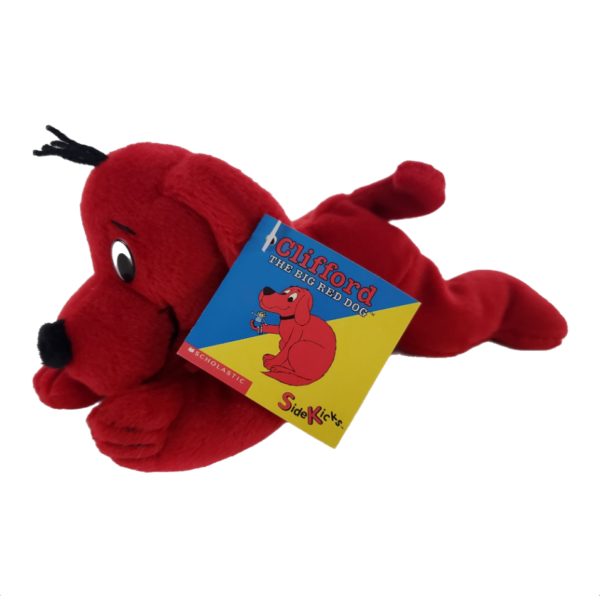 Vintage 1997 Scholastic Side Kicks Clifford The Big Red Dog Bean Bag Plush 8"