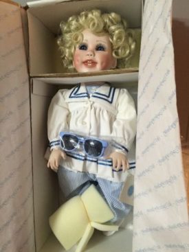Vintage 1991 Heritage Dolls Michelle Shirley Temple Style Porcelain Doll by Virginia Ehrlich Turner