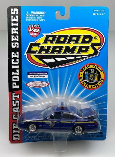 1998 Road Champs Police Series 1:43 Diecast - New York State Trooper Crown Vic