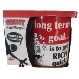 Laughter Revolution RICH Funny Novelty Office Work Coffee Mug (14oz) Red/White LRM420