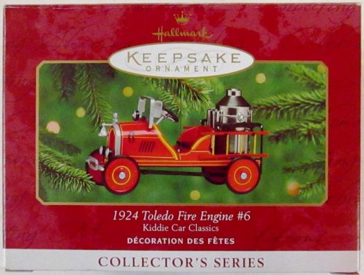 2000 Hallmark Keepsake Ornament Kiddie Car Classics 1924 Toledo Fire Engine #6 QX6691
