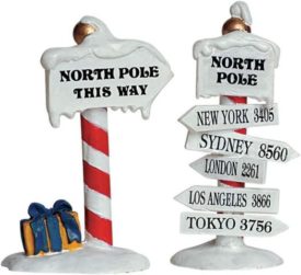 Lemax Village Collection North Pole Signs Set of 2 #64455