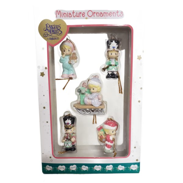 2000 Enesco Precious Moments Miniature Ornaments Set of 5 (1.5")