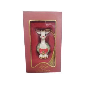 Lenox Rudolph Red-Nosed Reindeer - Rudolph's Christmas Spirit Ornament Porcelain 3.5"