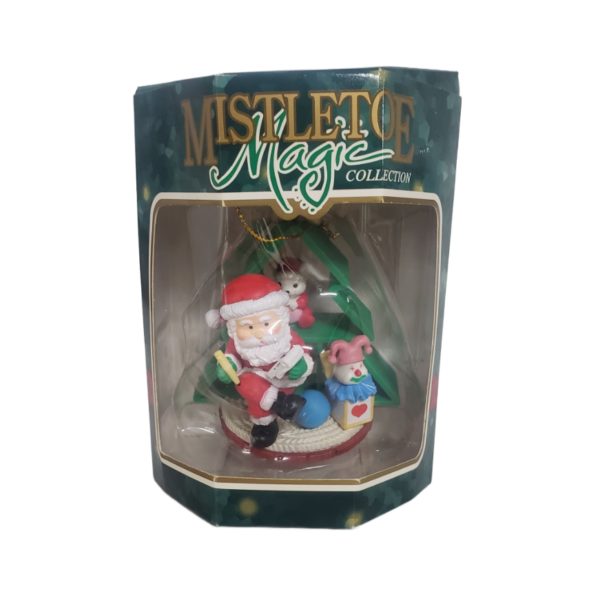 Mistletoe Magic Collection Christmas Ornament - Santa Making List w/ Jack n the Box, Bear, Tree