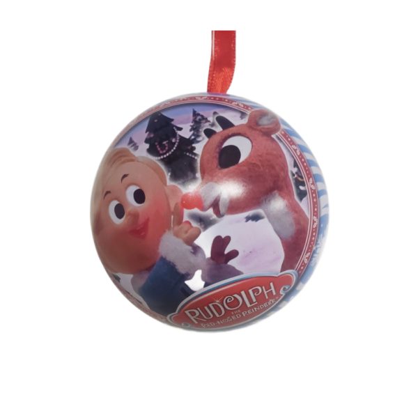 Rudolph The Red-Nosed Reindeer Misfit Toys Metal Trinket Box Ball Ornament