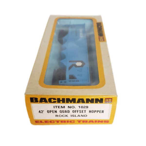 Vintage Bachmann HO Scale 42' Open Quad Offset Hopper Rock Island Item No. 1029