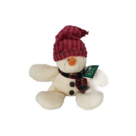 Russ Christmas Sampler "Carrots" Flat Snowman 8" Beanie Plush #2080