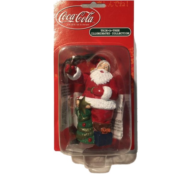 Coca-Cola Trim A Tree Illuminated Santa Ornament