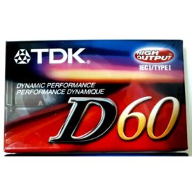 TDK Blank D60 Audio Cassette Normal Type I