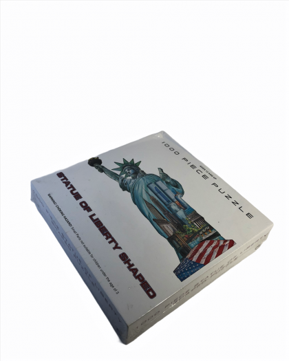 New York Statue of Liberty w/Twin Towers Shaped 1000 Piece Puzzle