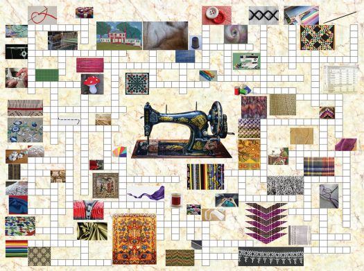 Puzzle Combos: "Counting the Stitches" 1000 Piece Crossword Jigsaw Puzzle By Sunsout