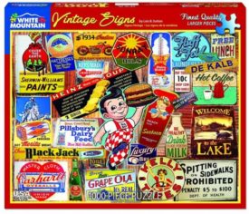 White Mountain "Vintage Signs" 1000 Piece Jigsaw Puzzle