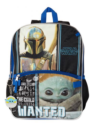 Star Wars Baby Yoda Backpack & Lunch Box 5 Piece Set, School Bookbag