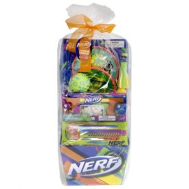 Nerf Marshmallow Shooter Pre-made Gift Basket with Assorted Toys & 2.6 Ounce Jelly Beans, by Frankford
