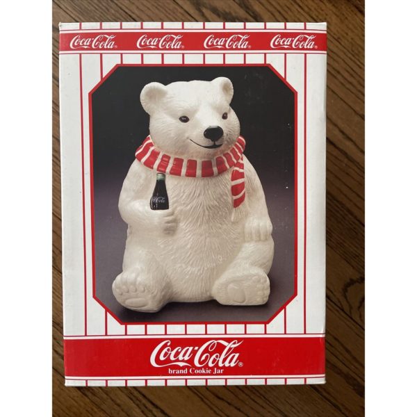 1994 Coca-Cola "Always Cool" Polar Bear Cookie Jar 10.5 Inch #91051