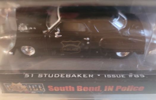 1999 Racing Champions Police USA 1951 Studebaker South Bend, IN Police Car Diecast 1:64 Scale