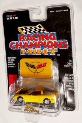 1997 Racing Champions Mint Edition 1997 Yellow Chevy Corvette 1:56 Scale