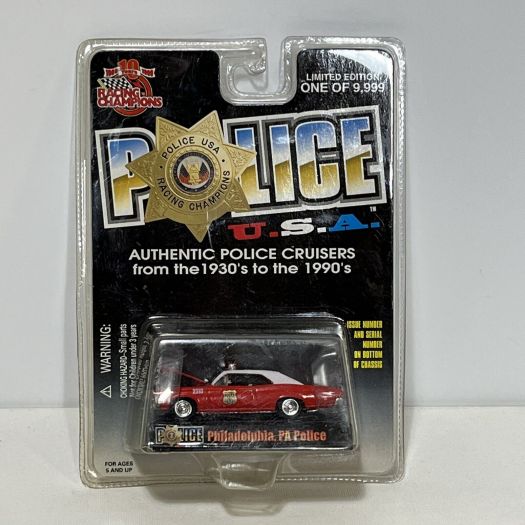 1999 Racing Champions Police USA 1966 Pontiac GTO Philadelphia, PA Police Car Diecast 1:64 Scale