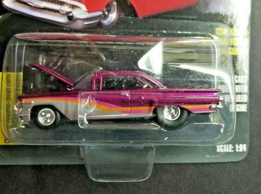 1997 Racing Champions Hot Rod Mag 1960 Chevy Impala Purple Silver Custom Diecast 1:64 Scale