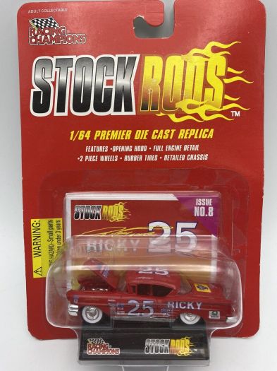 1997 Racing Champions Stock Rods 1957 Impala Red Ricky #23 Diecast 1:64 Scale