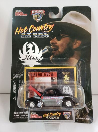1998 Racing Champions Hot Country Hank Williams Jr '41 Willys Coupe Diecast 1:64 Scale
