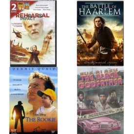 DVD Assorted Movies 4 Pack Fun Gift Bundle: REHeARsAL IMPACT + 2 BONUS MOVIES  The Battle of Haarlem  The Rookie Full Screen Edition  The Black Godfather