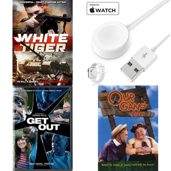 DVD Assorted Movies 4 Pack Fun Gift Bundle: White Tiger  BLACK STALLION  Get Out    The Our Gang Story