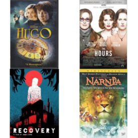 DVD Assorted Movies 4 Pack Fun Gift Bundle: Hugo  The Hours    Recovery  The Chronicles of Narnia: The Lion, the Witch and the Wardrobe Widescreen Edition