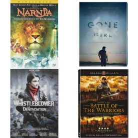 DVD Assorted Movies 4 Pack Fun Gift Bundle: The Chronicles of Narnia: The Lion, the Witch and the Wardrobe Widescreen Edition  Gone Girl  The Whistleblower  Battle of the Warriors