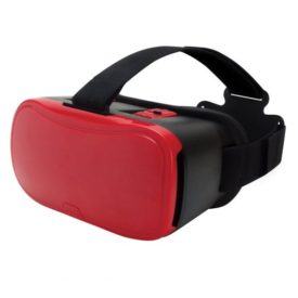 Onn Virtual Reality VR Smartphone Headset for Apple and Android (Red)