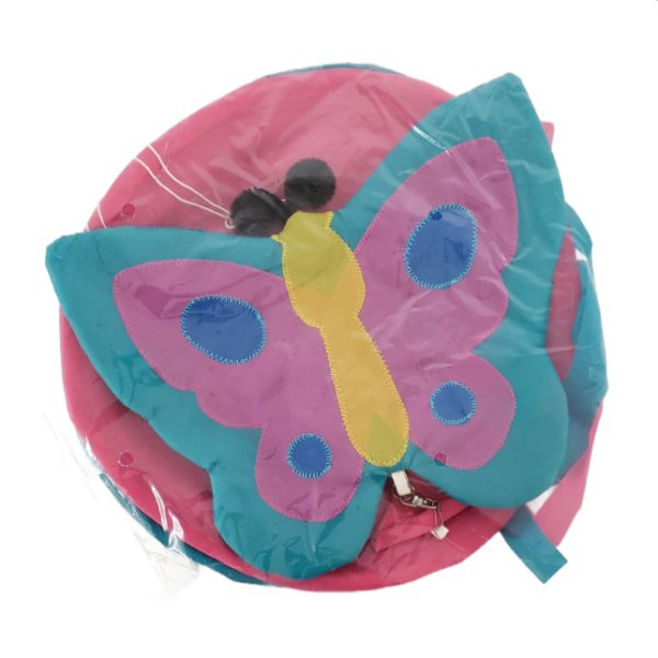 Butterfly Windsock Spiral Wind Spinner Pink & Turquoise 42"