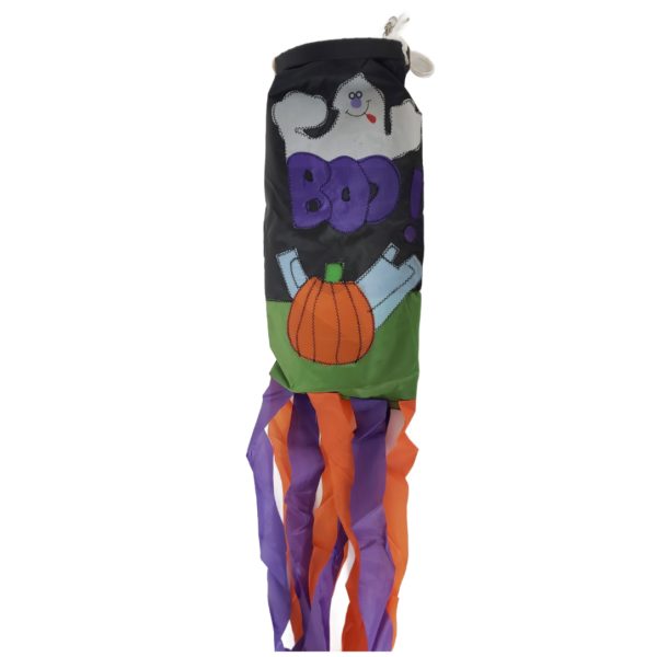 Halloween Boo Ghost & Pumpkin Windsock 54"