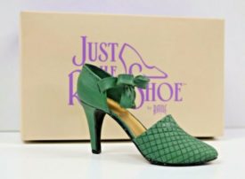 Just the Right Shoe Green Heel Sumptuous Quilt 25013 Miniature Collectible Shoe