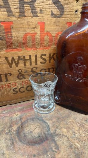 Collectible Shot Glass - Clear Tapered Cut Glass