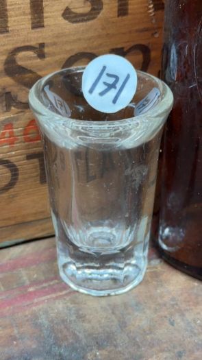 Collectible Shot Glass - Tall Clear Fluted Cut