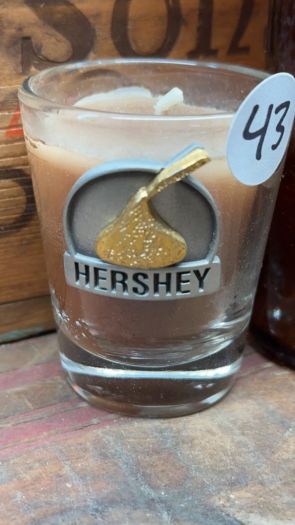 Collectible Shot Glass - Chocolate Hershey Candle