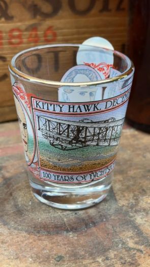 Collectible Shot Glass - Kitty Hawk Dec. 17th 1903