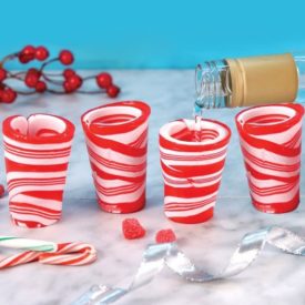 Set of 6 Edible Candy Cane Shot Glasses