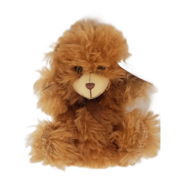 Fuzzy Friends Teddy Bear Plush Sitting Light Brown 6"