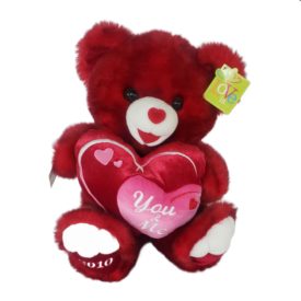 2010 Dan Dee Valentine's Day Sweetheart Teddy "You & Me" Red Teddy Bear Plush 20"