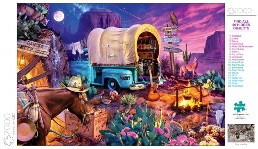 Buffalo Games Hidden Objects - Wild West Camp 2000 Pieces Jigsaw Puzzle